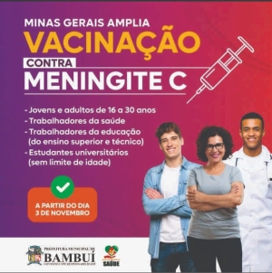 Ampliada a vacinação contra a Meningite C