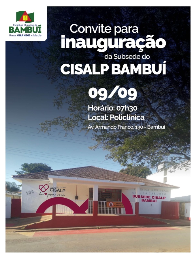 Bambu&iacute; inaugura sede de Cons&oacute;rcio de Sa&uacute;de e lan&ccedil;a o programa &ldquo;Fila Zero &ndash; Vis&atilde;o Total&rdquo;