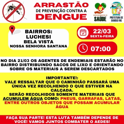 Arrastão contra a dengue nos bairros Açudes e Vista Alegre com sucesso